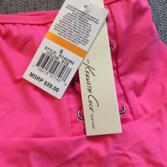 Kenneth Cole 2 Piece Swimwear Pink Small NWT - Picture 4 of 5
